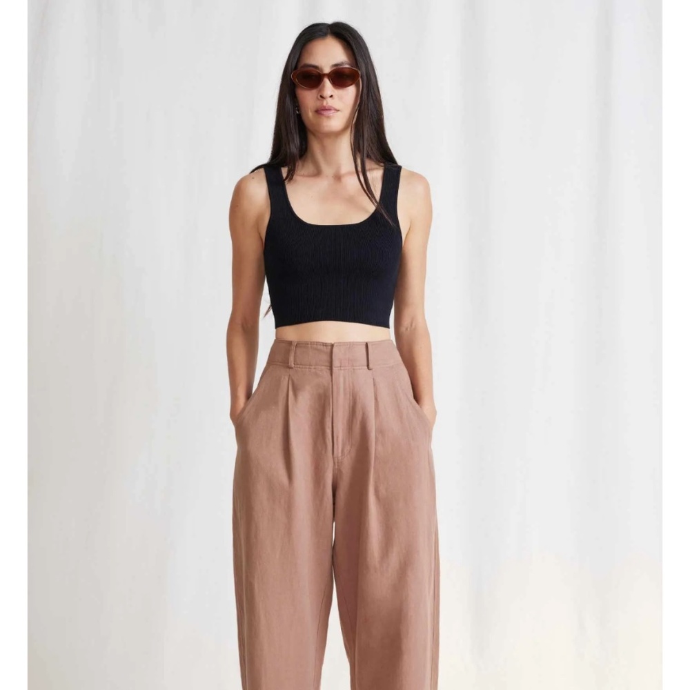 Apiece Apart | BARI CROP TROUSER Deep Khaki - size 6